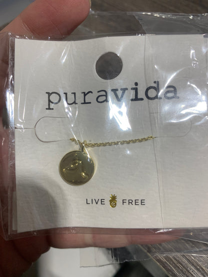 Wave Coin Necklace - Gold - OS WOMEN'S NECKLACE Puravida 