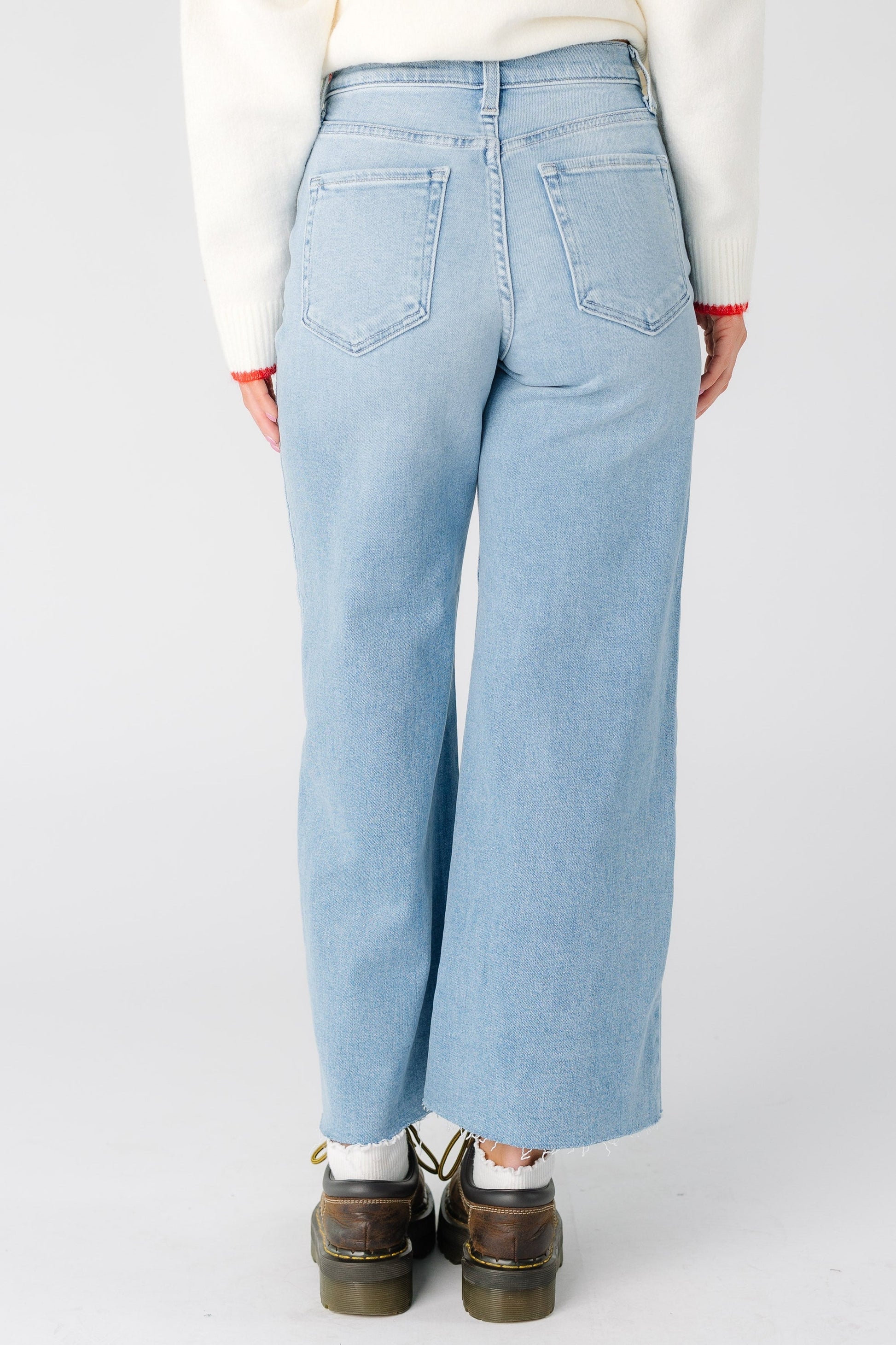 Scissor Cut Wide Leg Jeans WOMEN'S DENIM Just Panmaco Inc. 