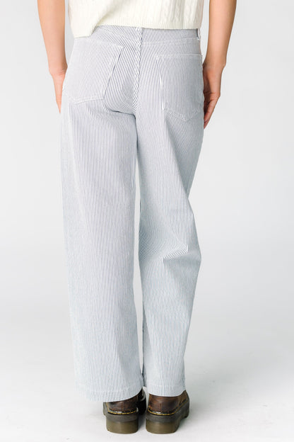 Date Time Stripe Wide Leg Denim WOMEN'S DENIM Just Panmaco Inc. 