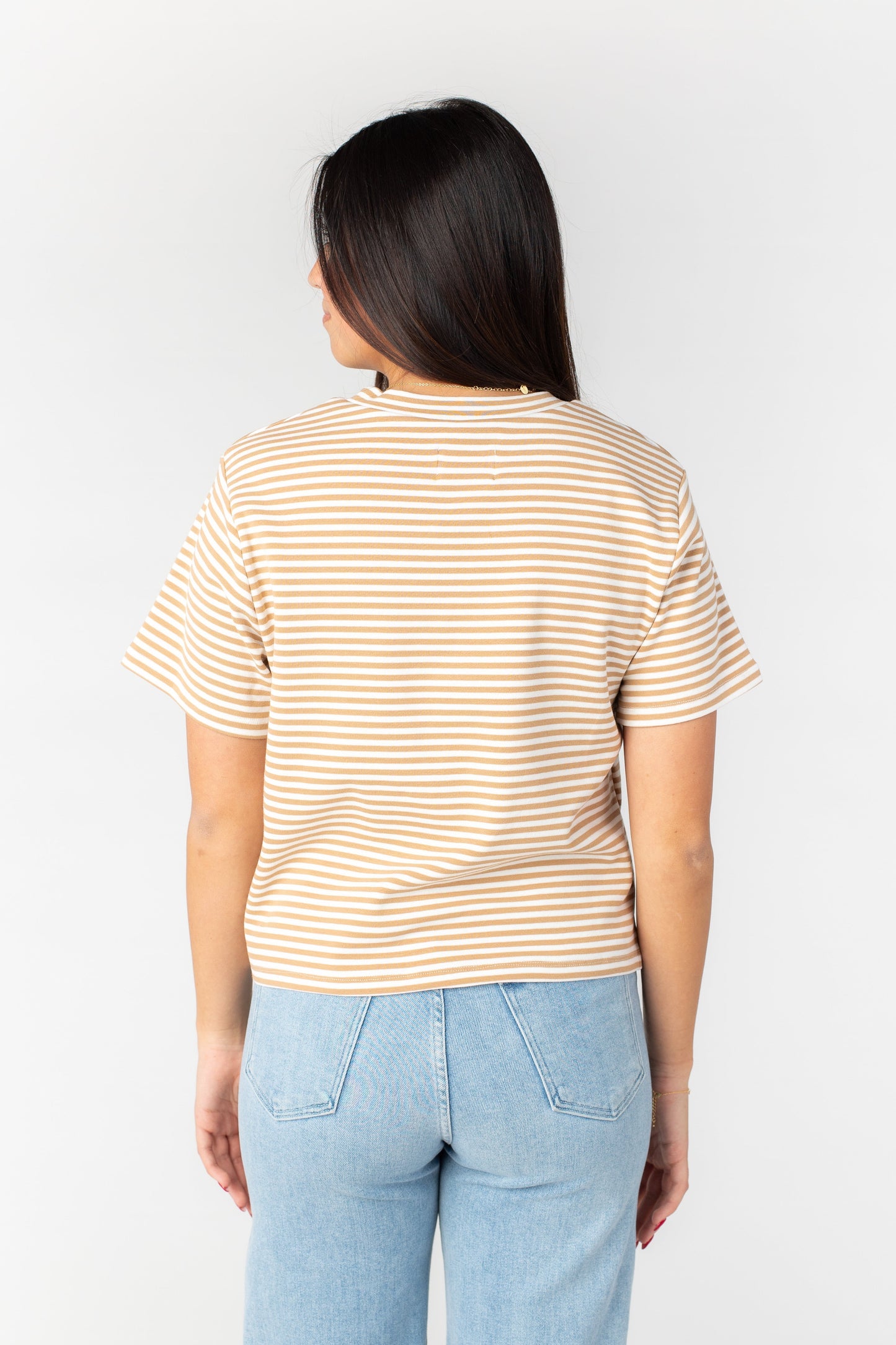 Rolla's Stripe Boxy Tee - Red & Apricot WOMEN'S T-SHIRT Things Between 