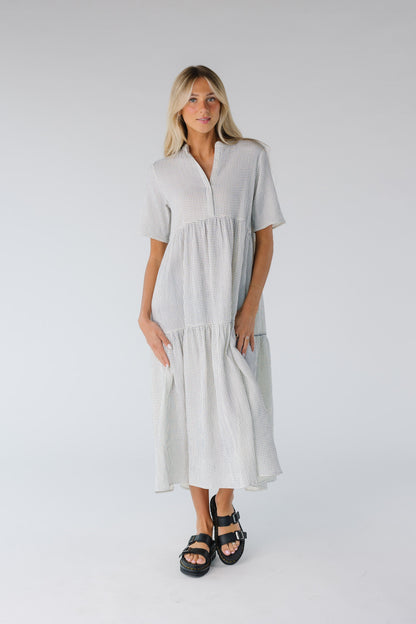 Brass & Roe Pondering Gauze Dress - Summer WOMEN'S DRESS brass & roe White/Black Stripe XS 