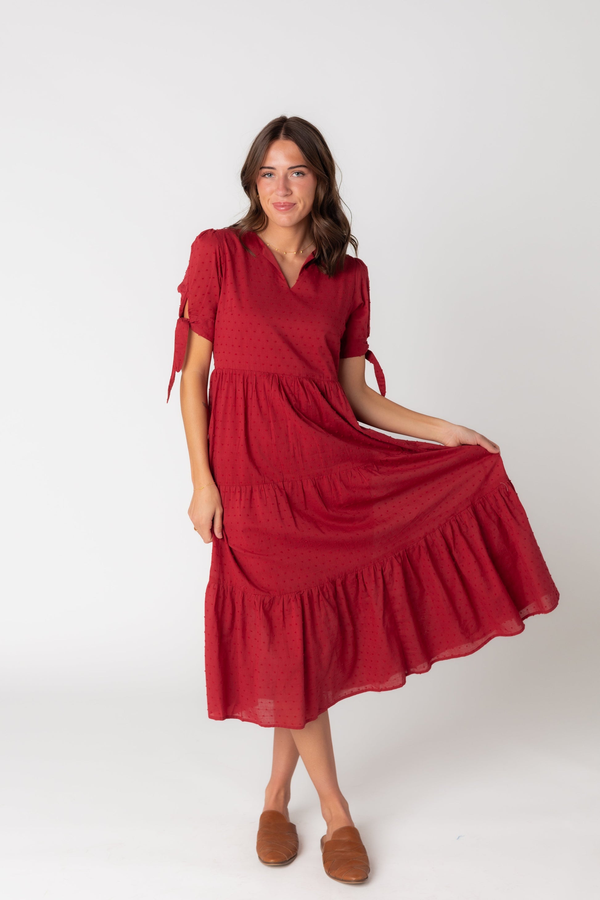 Brass & Roe Claire Tie-Sleeve Dress WOMEN'S DRESS brass & roe 