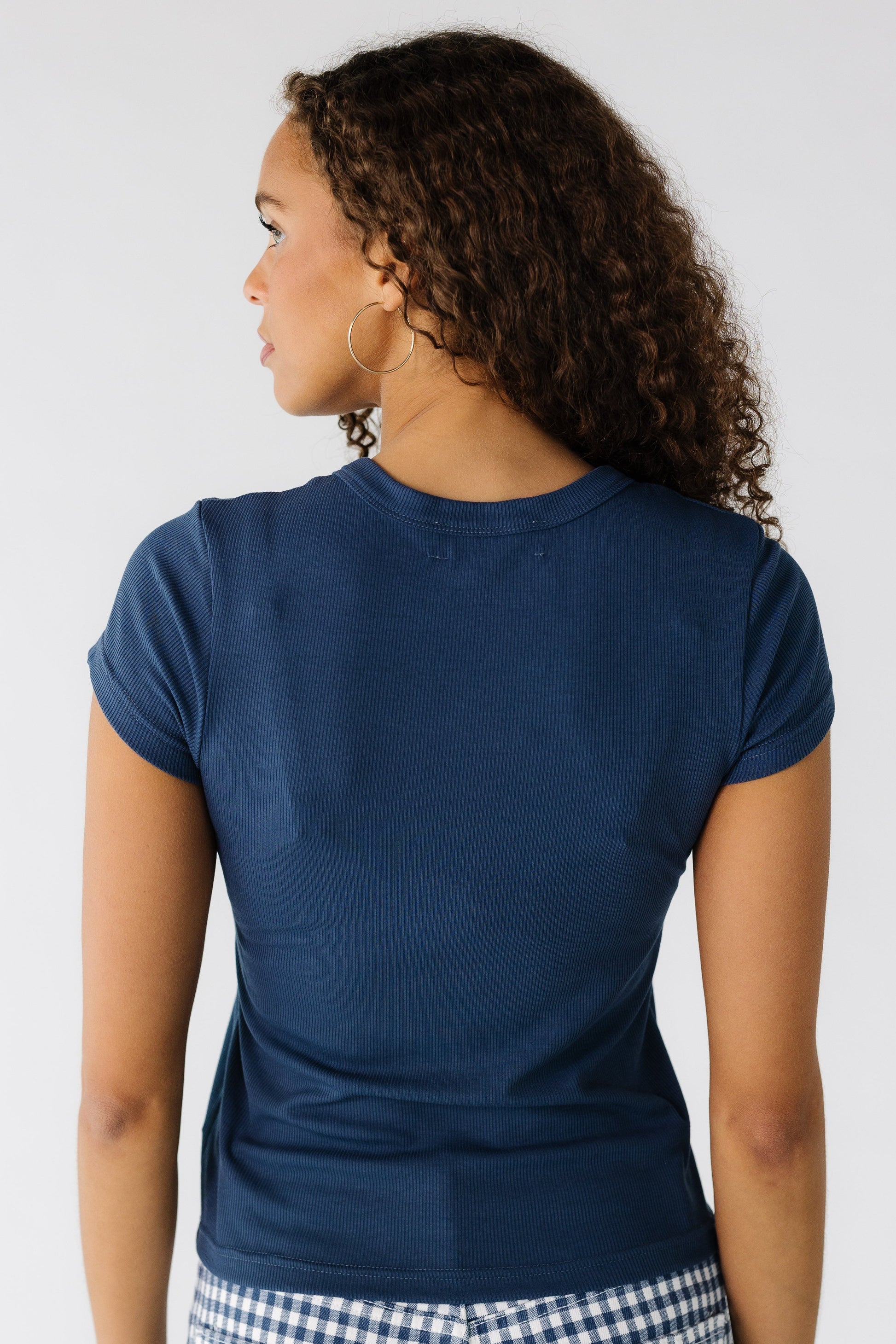 Brass & Roe Ribbed Button Tee WOMEN'S T-SHIRT brass & roe 