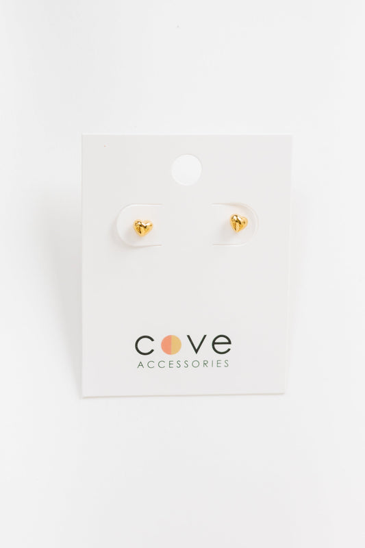 Cove Waldorf Heart Earrings WOMEN'S EARINGS Cove Accessories Gold OS 