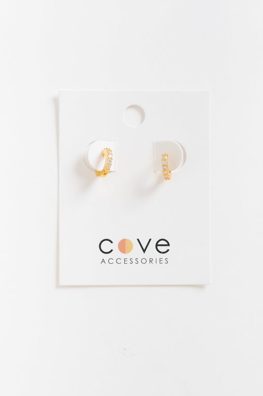 Cove Brighten My Day Huggies WOMEN'S EARINGS Cove Accessories Gold OS 