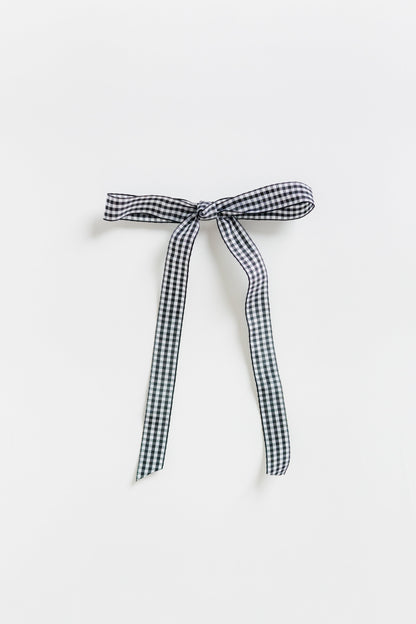 Cove Checkered Satin Hair Bow WOMEN'S HAIR ACCESSORY Cove Accessories 