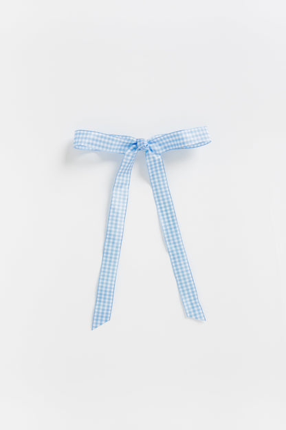 Cove Checkered Satin Hair Bow WOMEN'S HAIR ACCESSORY Cove Accessories 