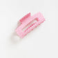 Cove Everly Checker Hair Claw WOMEN'S HAIR ACCESSORY Cove Accessories Pink 4 inch 