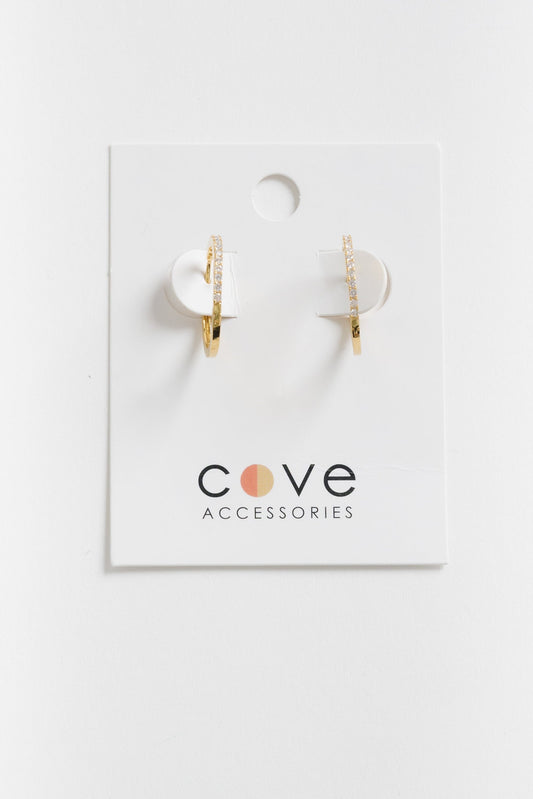 Cove Olivia Hoops WOMEN'S EARINGS Cove Accessories Gold 1/2" Round 