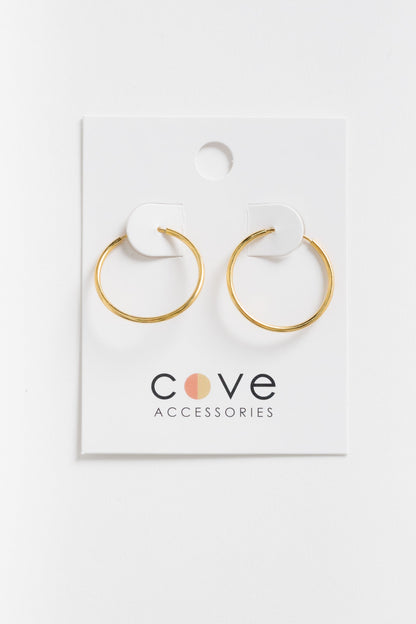 Cove Everyday Hoops WOMEN'S EARINGS Cove Accessories Gold .79" Rnd 