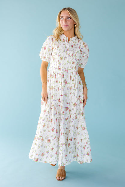 Citrus Flower Fields White Dobby Dress WOMEN'S DRESS Citrus 