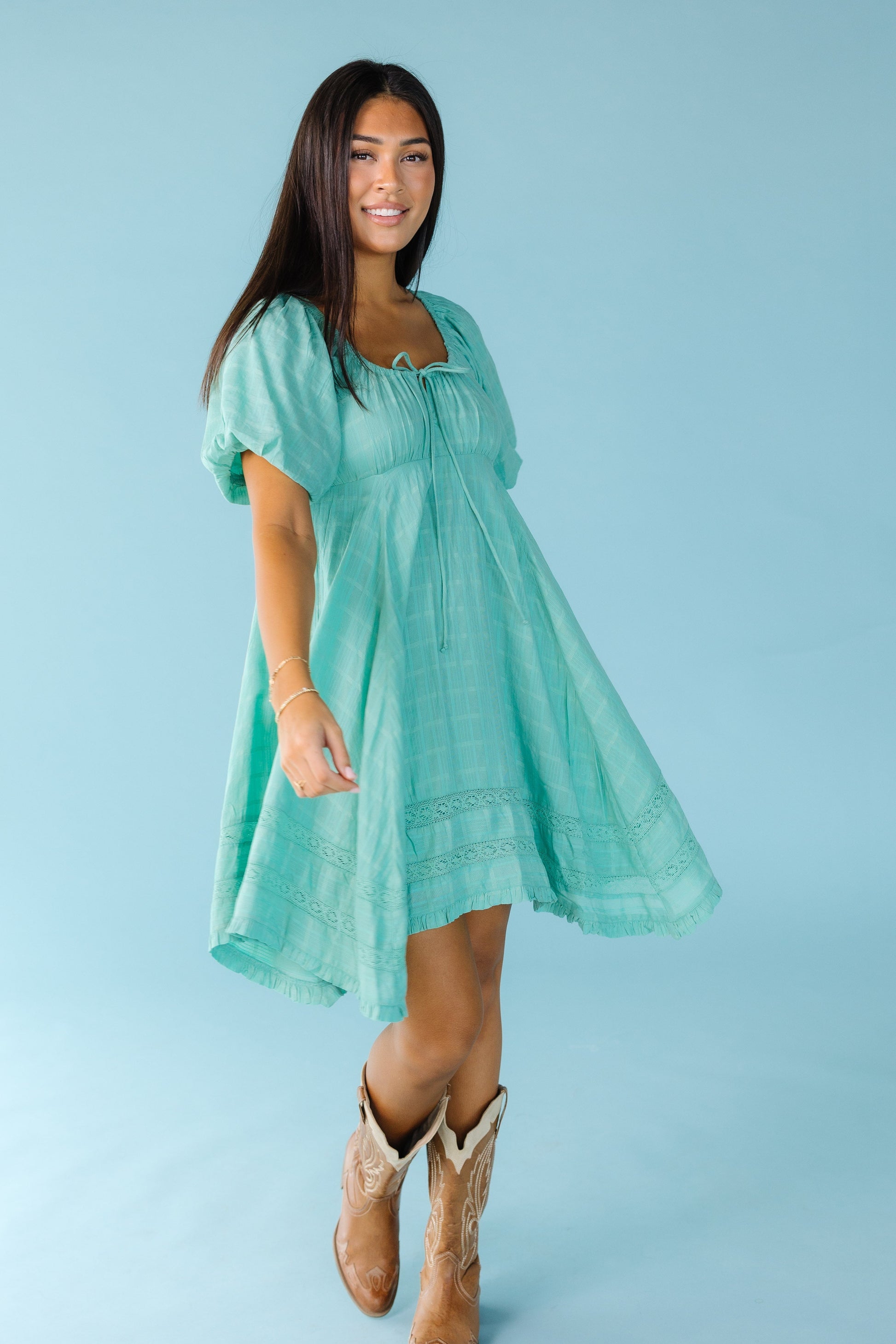 Citrus Spring Lyon Knee Dress Blue / XL