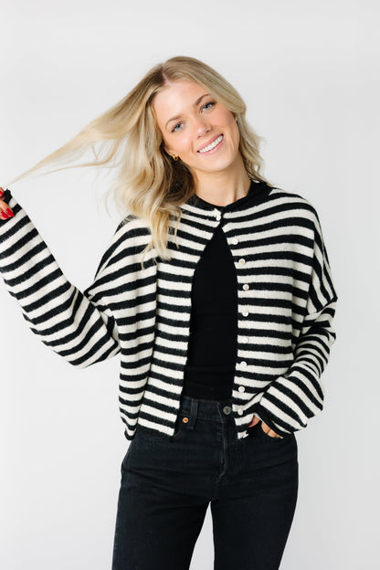 Aria Stripe Cardigan WOMEN'S CARDIGAN Things Between 