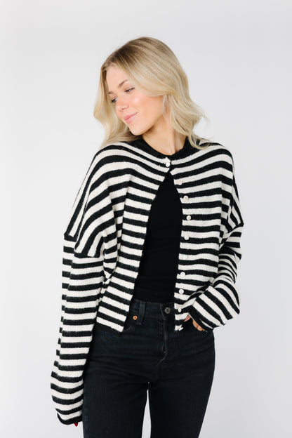 Aria Stripe Cardigan WOMEN'S CARDIGAN Things Between 