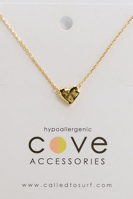 Cove All About Love Heart Necklace WOMEN'S NECKLACE Cove Accessories 18k Gold Plated 17" + 1.5" extender 