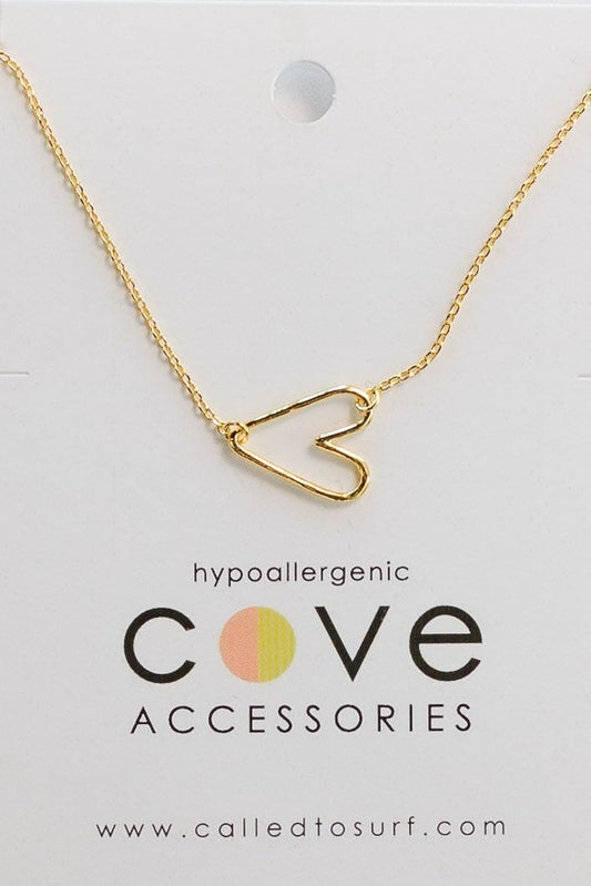 Cove Heart of Gold Necklace WOMEN'S NECKLACE Cove Accessories 18k Gold Plated 16"+1" extender 