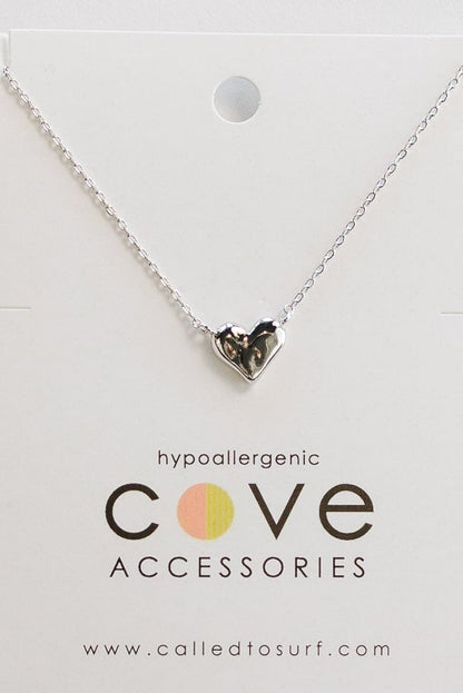Cove All About Love Heart Necklace WOMEN'S NECKLACE Cove Accessories Silver 17" + 1.5" extender 