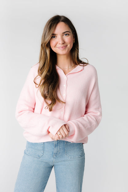 Aria Soft Cardigan - Baby Pink WOMEN'S CARDIGAN Things Between 