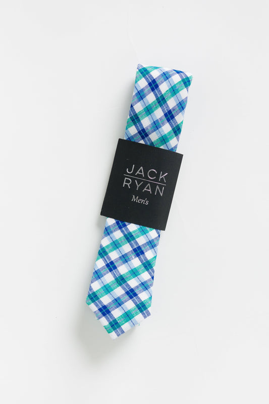 Jack Ryan Carter Tie MEN'S TIE JACK RYAN Blue/Green 58"L x 2 1/4" W 