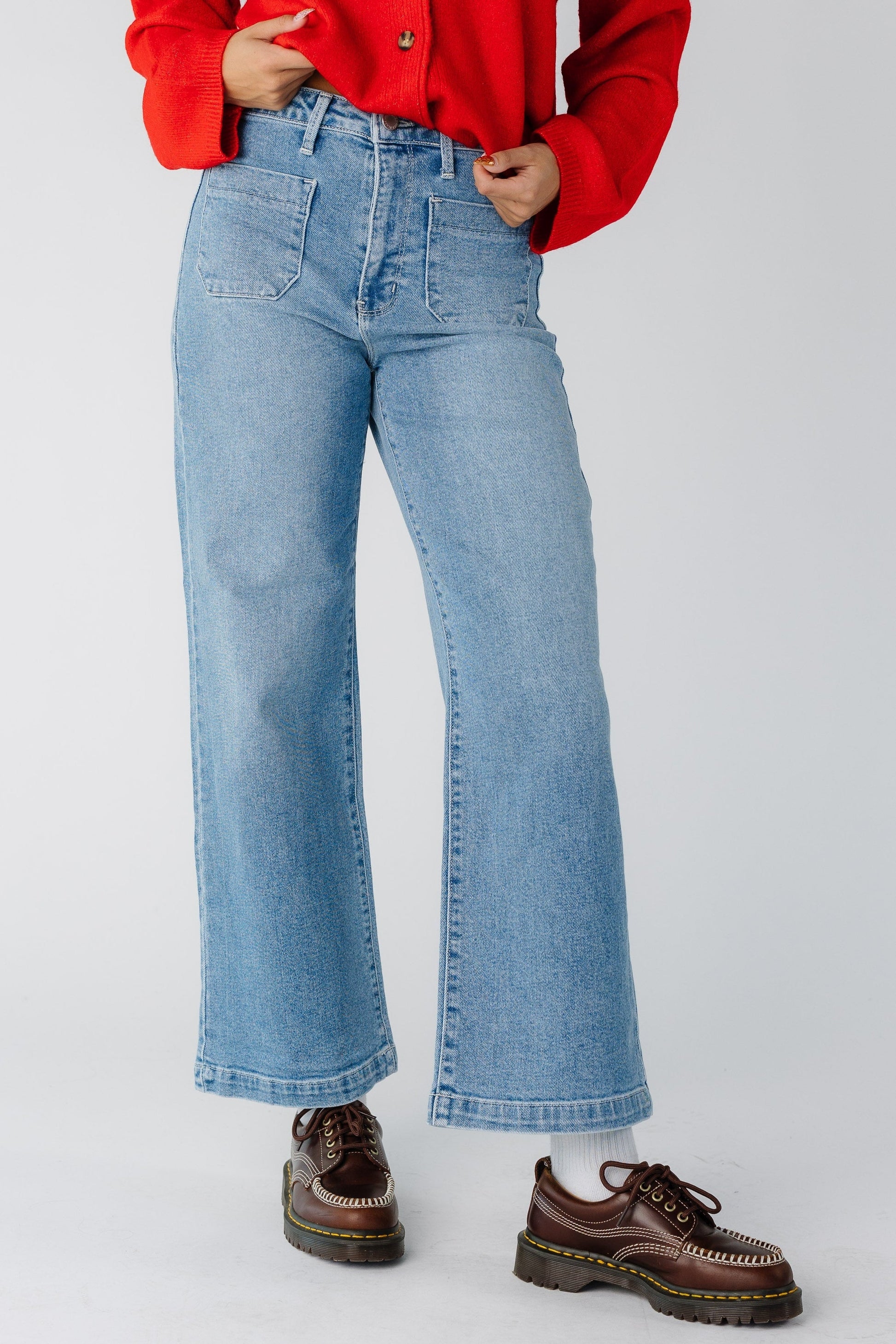 The Date Time Pocket Wide Leg Denim WOMEN'S DENIM Just Panmaco Inc. 