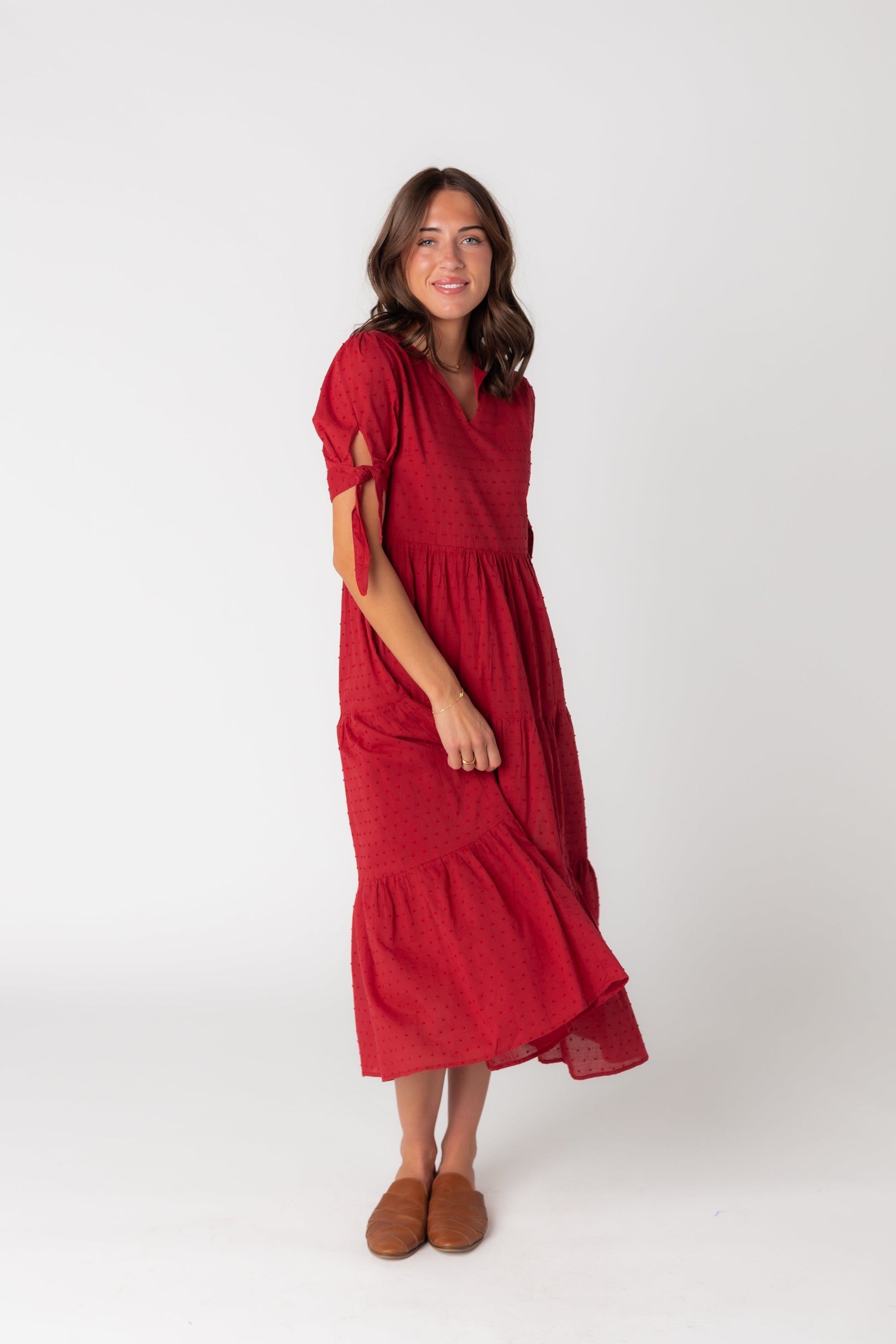 Brass & Roe Claire Tie-Sleeve Dress WOMEN'S DRESS brass & roe 
