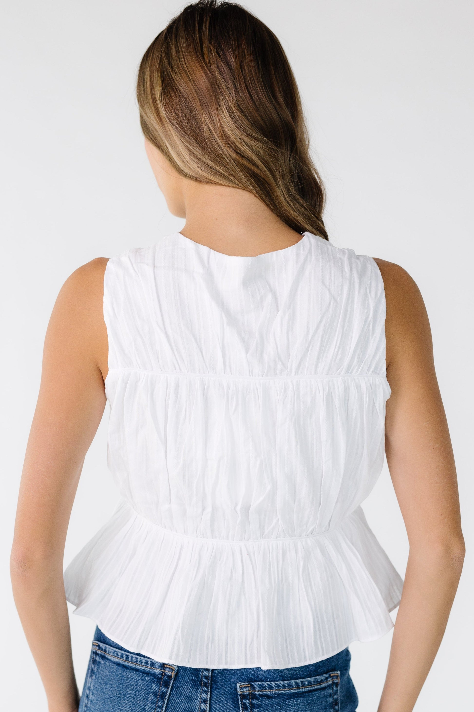 The Textured Bow Tank WOMEN'S TOP Mod Ref 