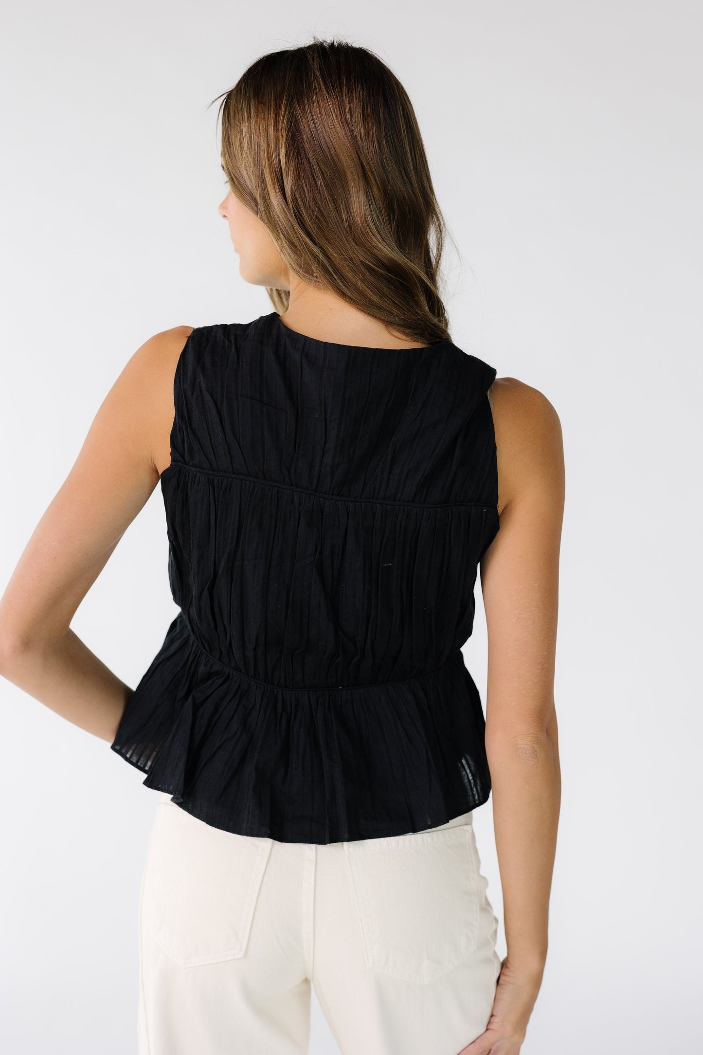 The Textured Bow Tank WOMEN'S TOP Mod Ref 