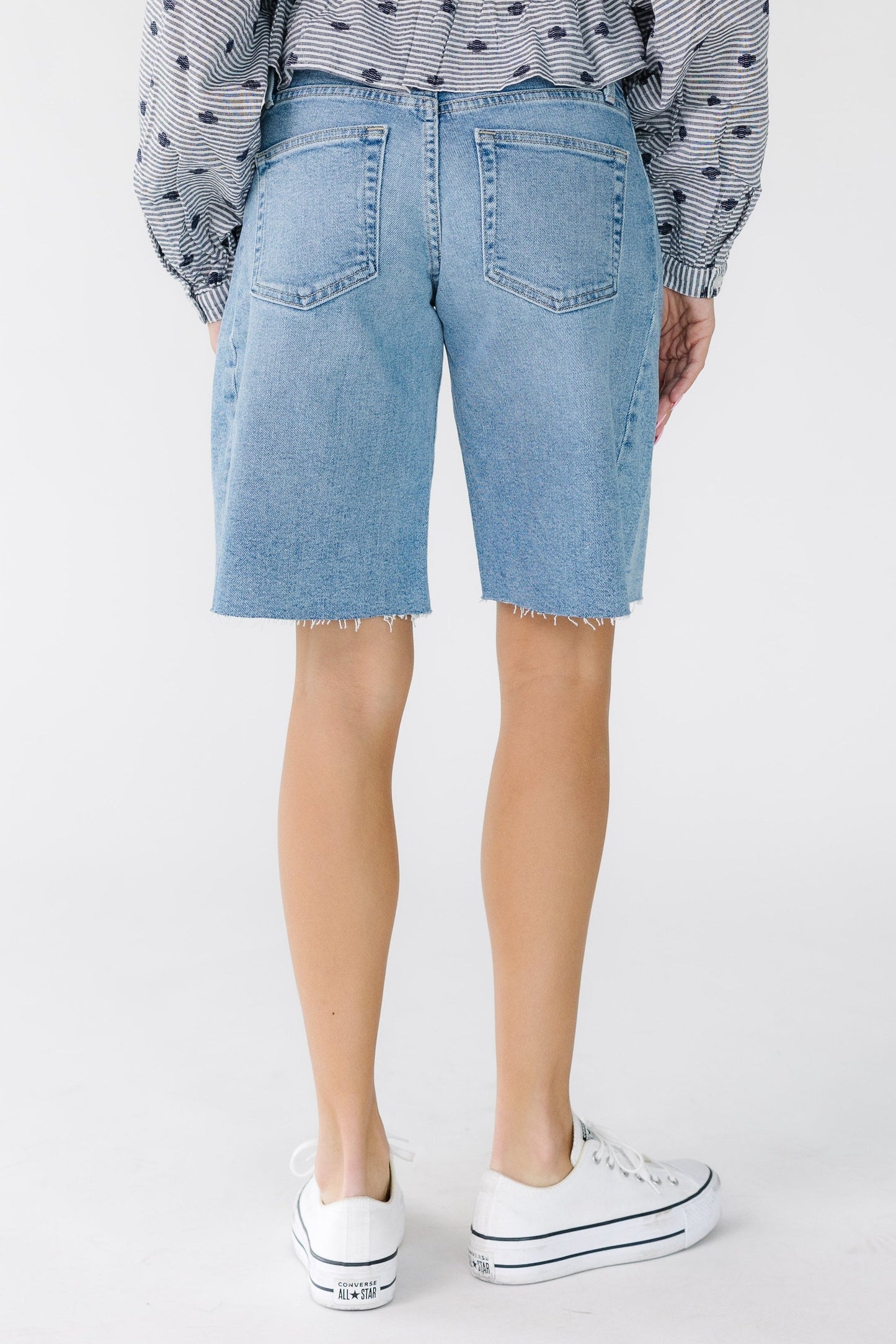 Seamed Denim Shorts WOMEN'S DENIM Just Panmaco 