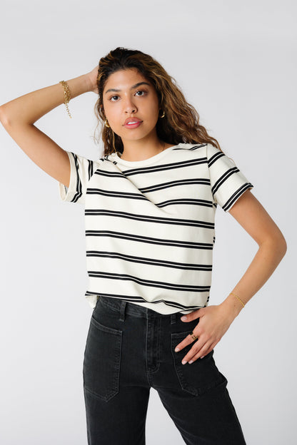 Brass & Roe Essential Stripe Tee WOMEN'S T-SHIRT brass & roe 