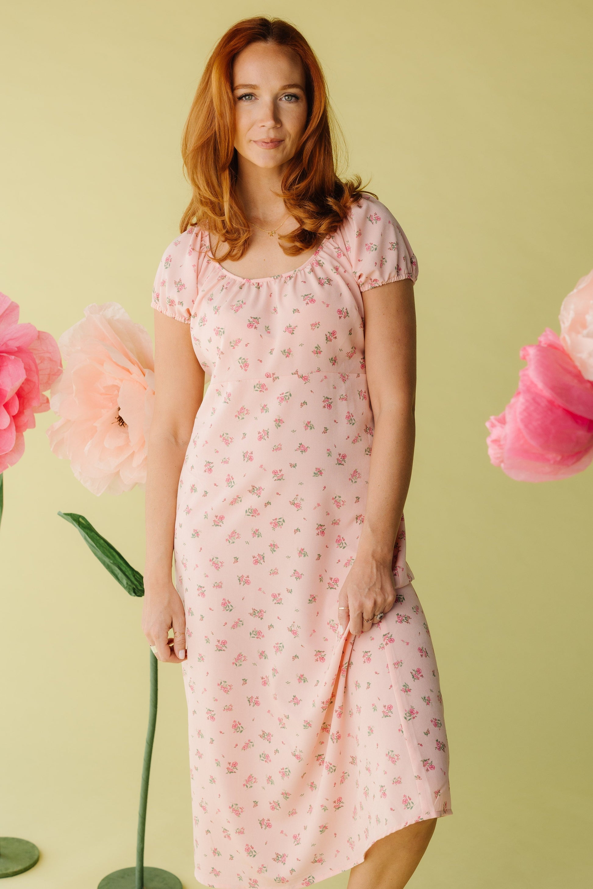 Brass & Roe Blossom Back-Tie Dress WOMEN'S DRESS brass & roe Pink XS 