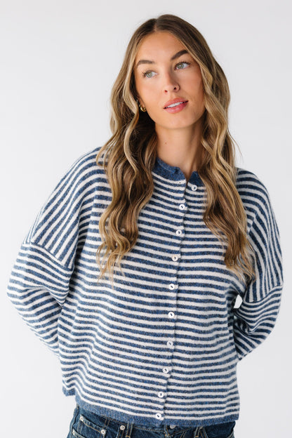 Aria New Stripe Cardigan WOMEN'S CARDIGAN Things Between Denim S 