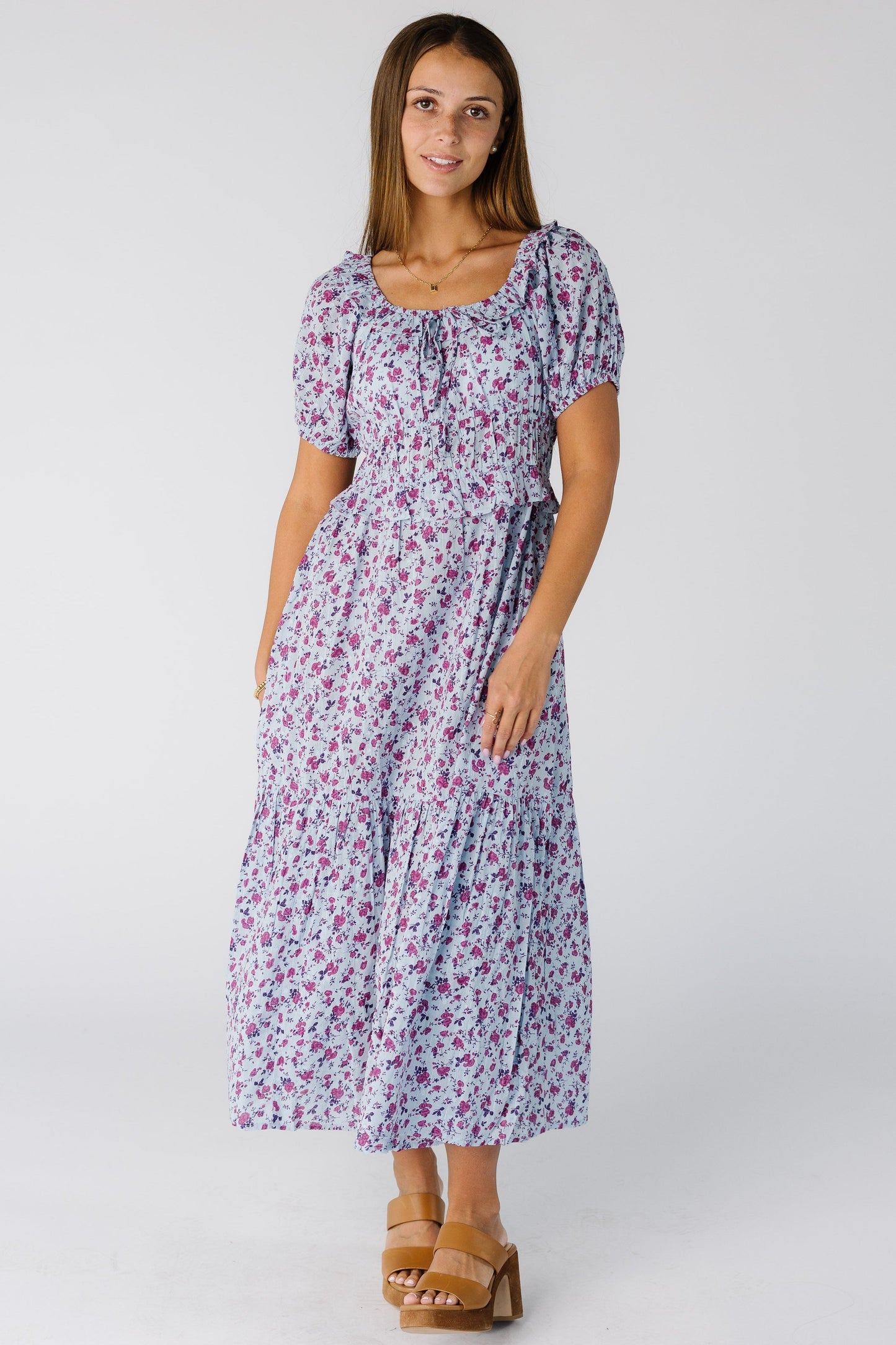 Citrus The Jena Dress WOMEN'S DRESS Citrus Blue Print XS 