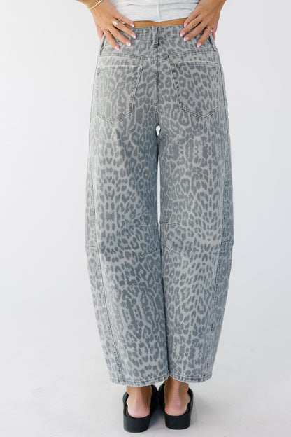 Leopard Barrel Jeans WOMEN'S JEANS Vervet 