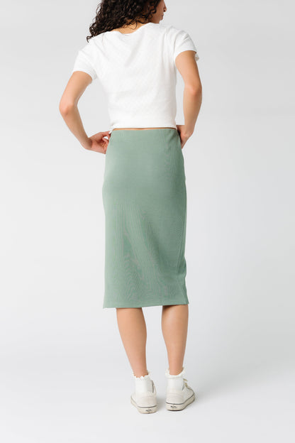 Brass & Roe The Go To Skirt - Dusty Sage WOMEN'S SKIRTS brass & roe 