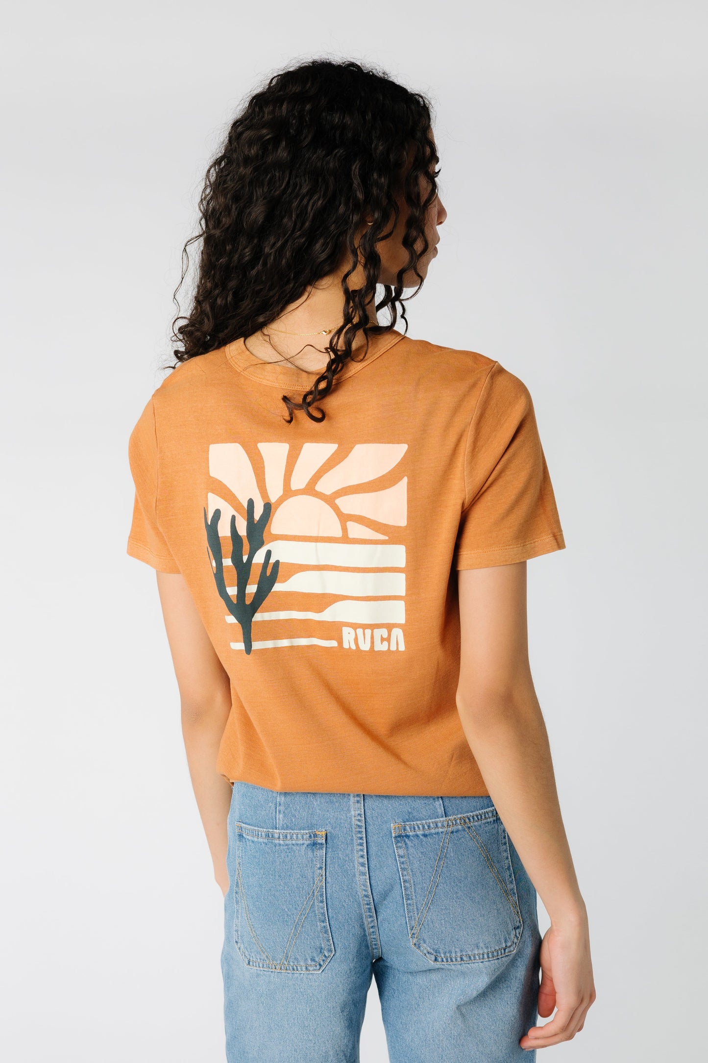 RVCA short sleeve rust tee AVJZT00919