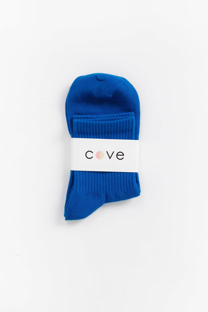 Cove Rave Quarter Socks Royal Blue OS WOMEN'S SOCKS Cove Accessories 