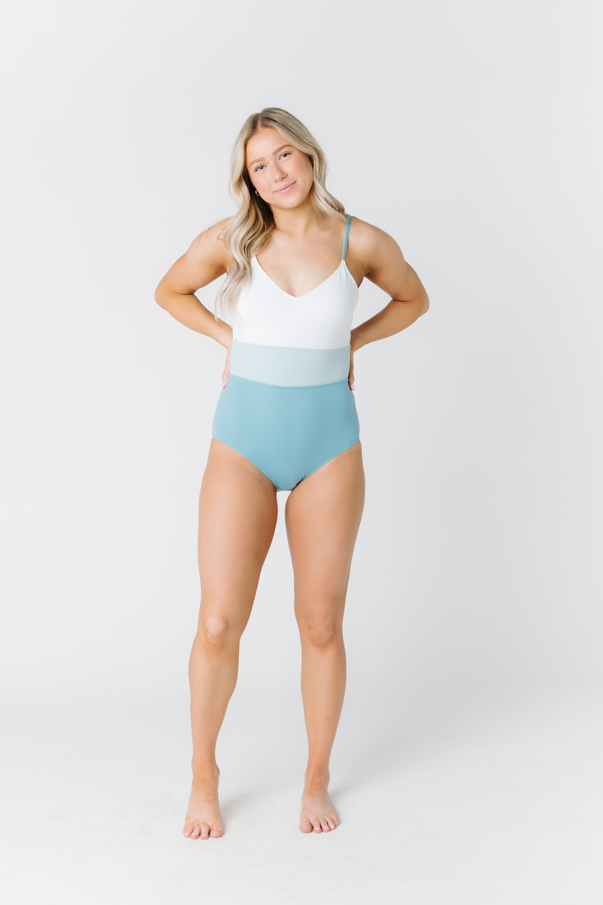 Lumi The Color Block 3 Stripe - Seafoam WOMEN'S SWIM ONEPIECE Lumi 