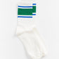 Cove Stripe Crew Socks WOMEN'S SOCKS Cove Accessories Green/Blue OS 