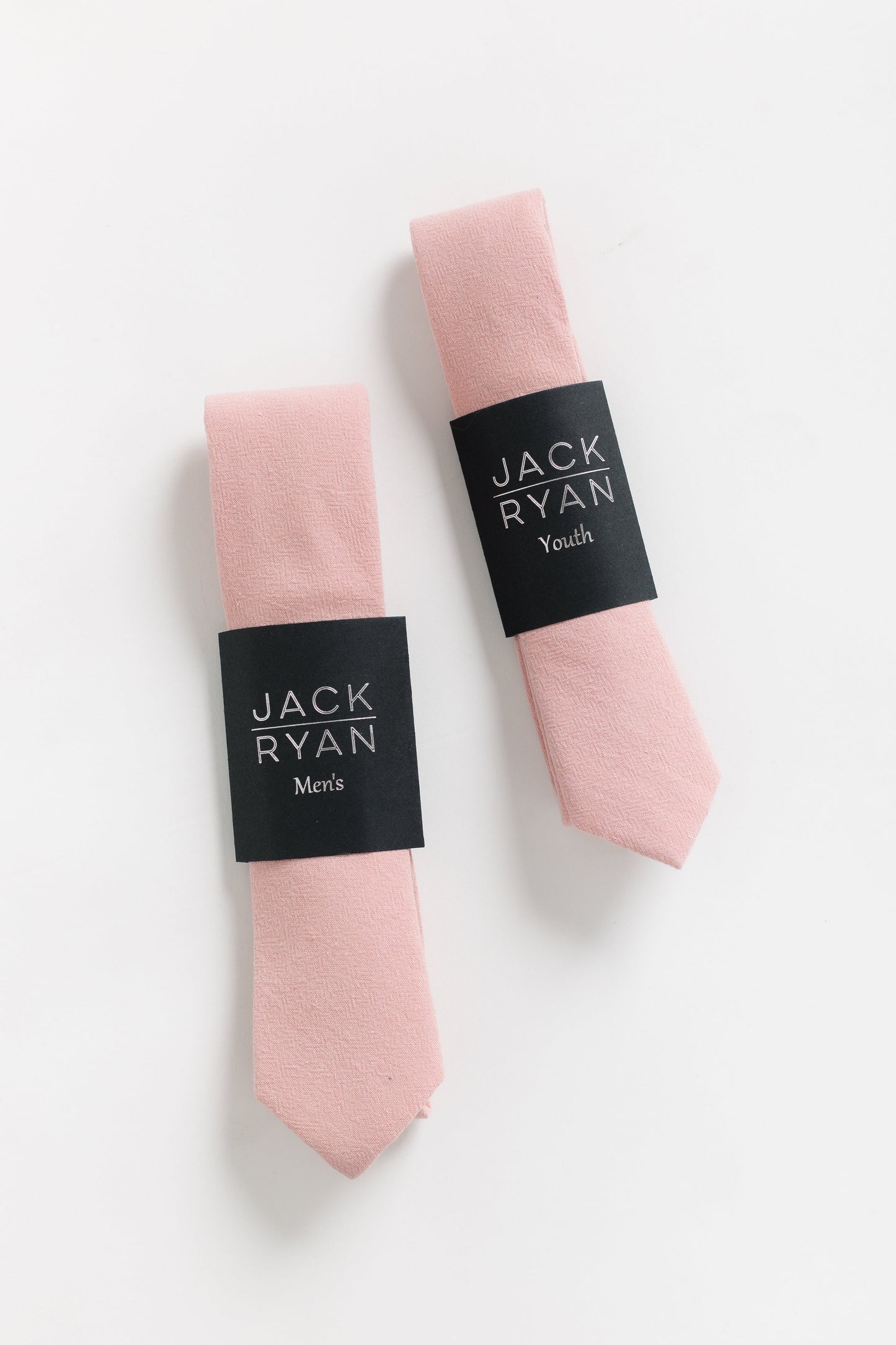 Jack Ryan Solid Collection MEN'S TIE JACK RYAN Pink Youth 48"L x 2"W 
