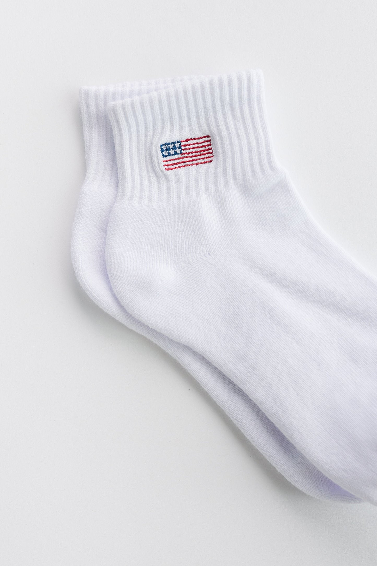Cove USA Flag Quarter Socks WOMEN'S SOCKS Cove Accessories White OS 