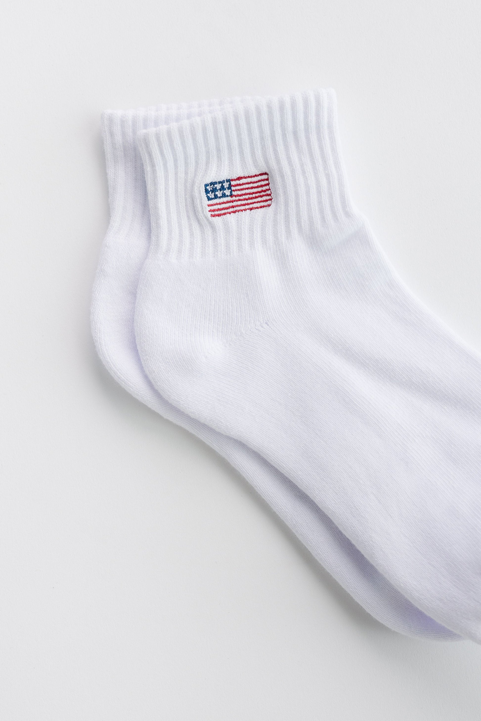 Cove USA Flag Quarter Socks WOMEN'S SOCKS Cove Accessories White OS 