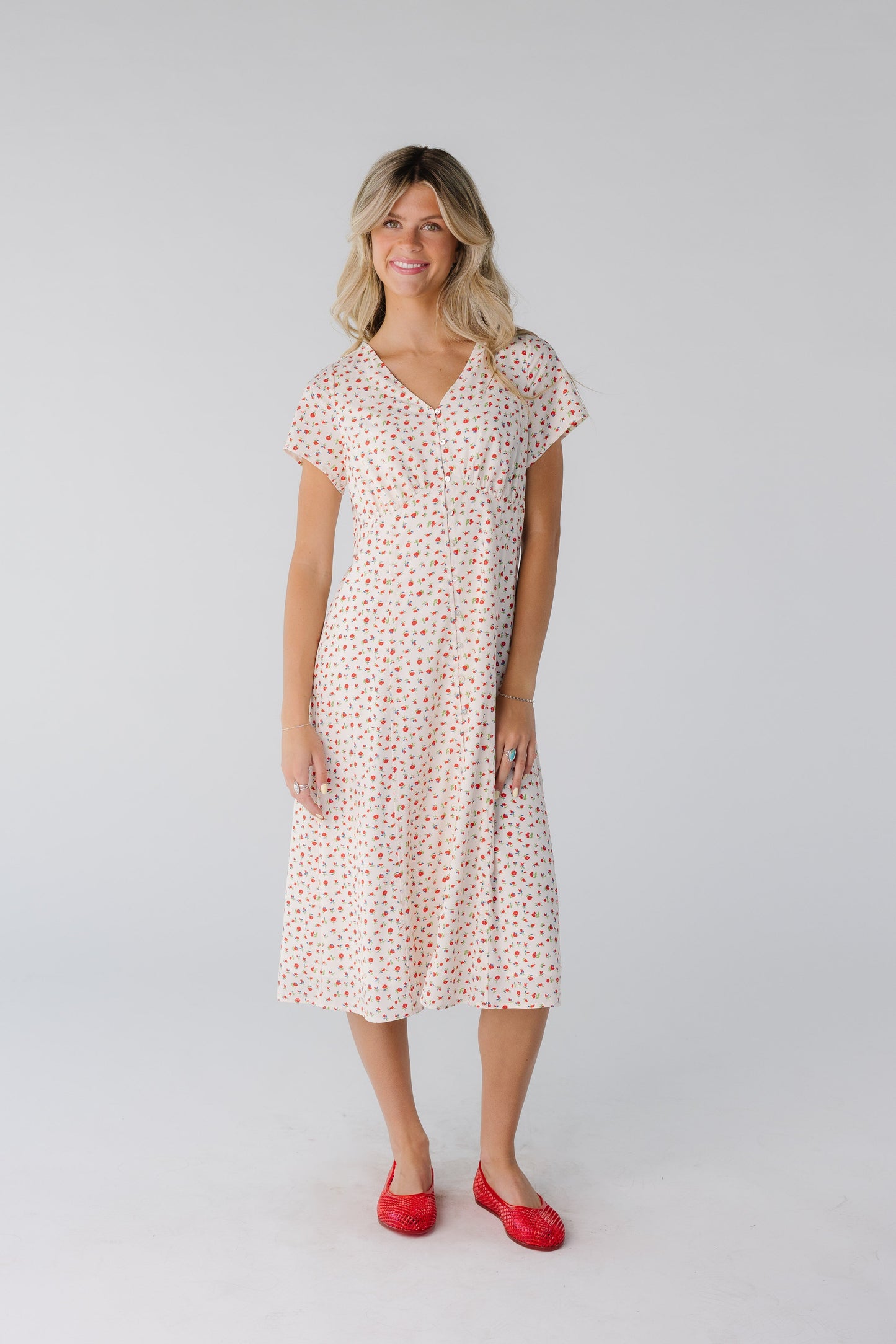 Brass & Roe Cherry Pie Button Down Dress WOMEN'S DRESS brass & roe 