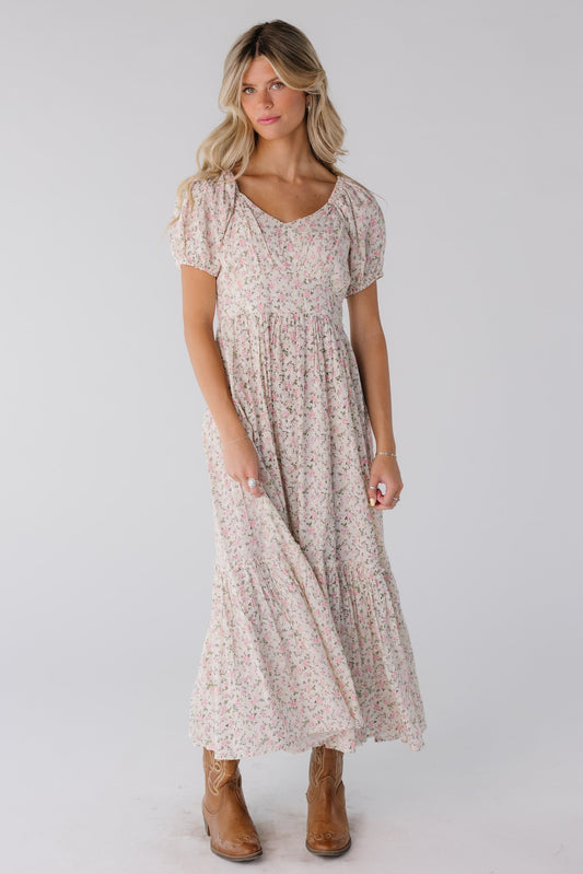 Citrus Swiss Midi Dress WOMEN'S DRESS Citrus Pink Ditsy XS 