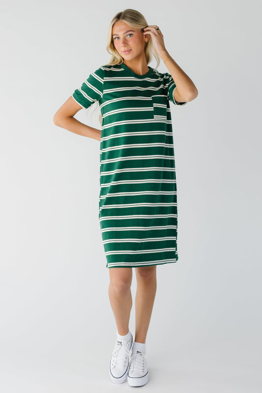 Brass & All Day T-Shirt Dress - Double Stripe WOMEN'S DRESS brass & roe 