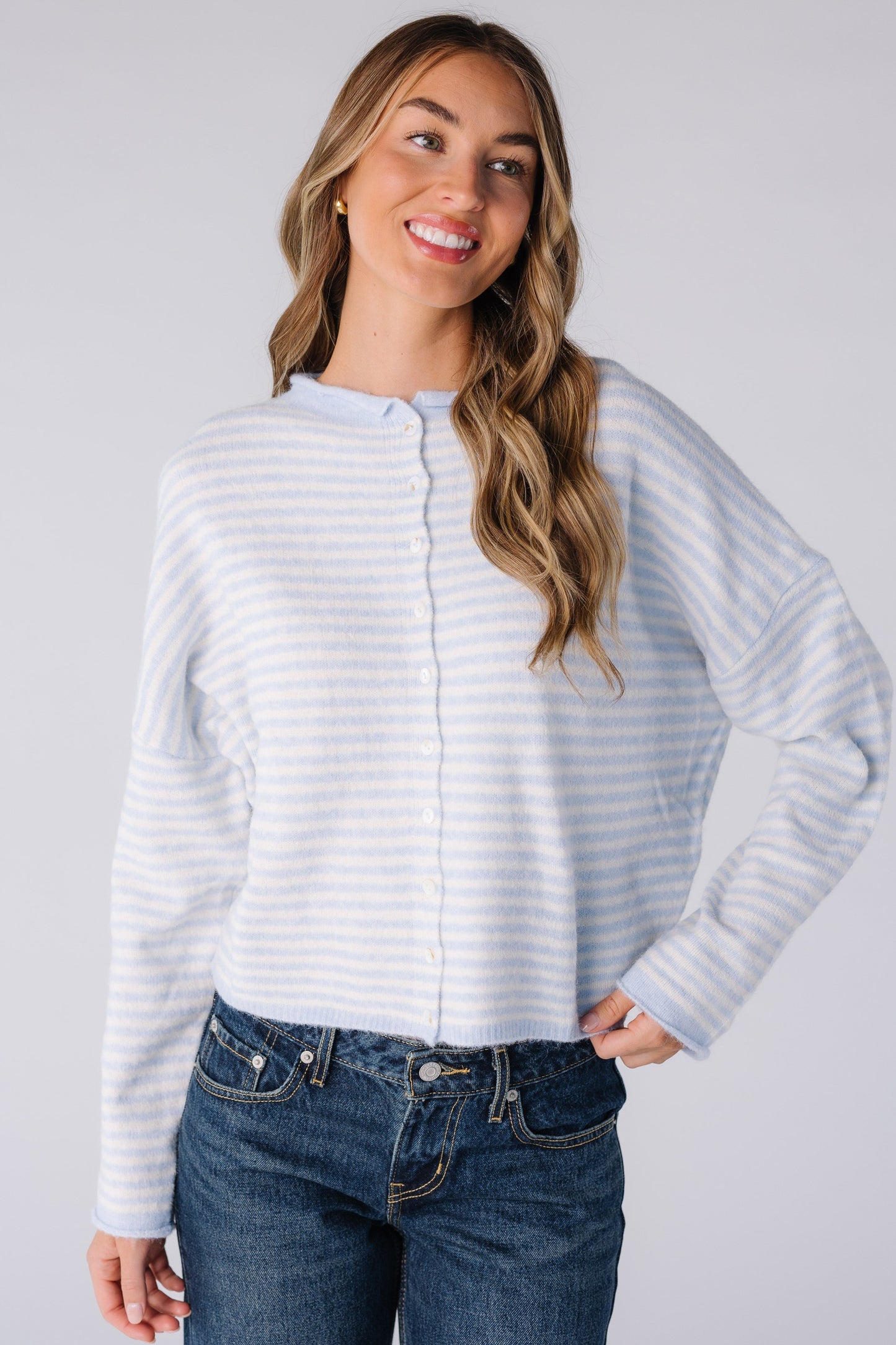 Aria New Stripe Cardigan WOMEN'S CARDIGAN Things Between 