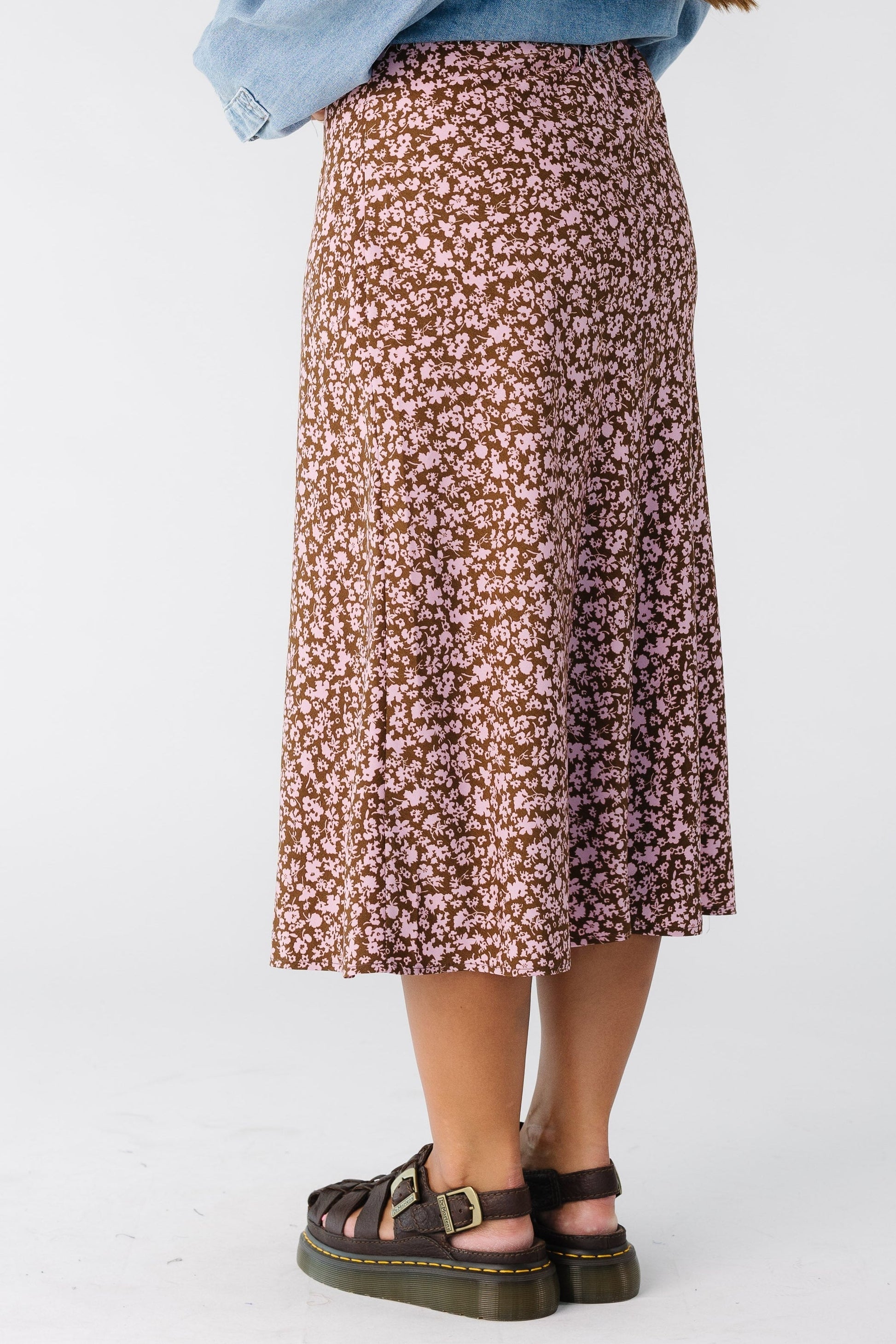 Brass & Roe Ellie Print Midi Skirt WOMEN'S SKIRTS brass & roe 
