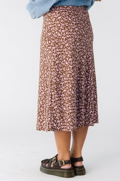 Brass & Roe Ellie Print Midi Skirt WOMEN'S SKIRTS brass & roe 