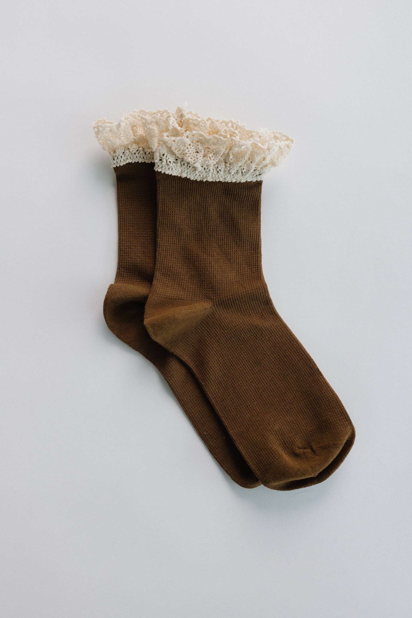 Cove All About Ruffles Socks WOMEN'S SOCKS Cove Accessories Hazelnut OS 