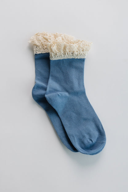 Cove All About Ruffles Socks WOMEN'S SOCKS Cove Accessories Blue OS 
