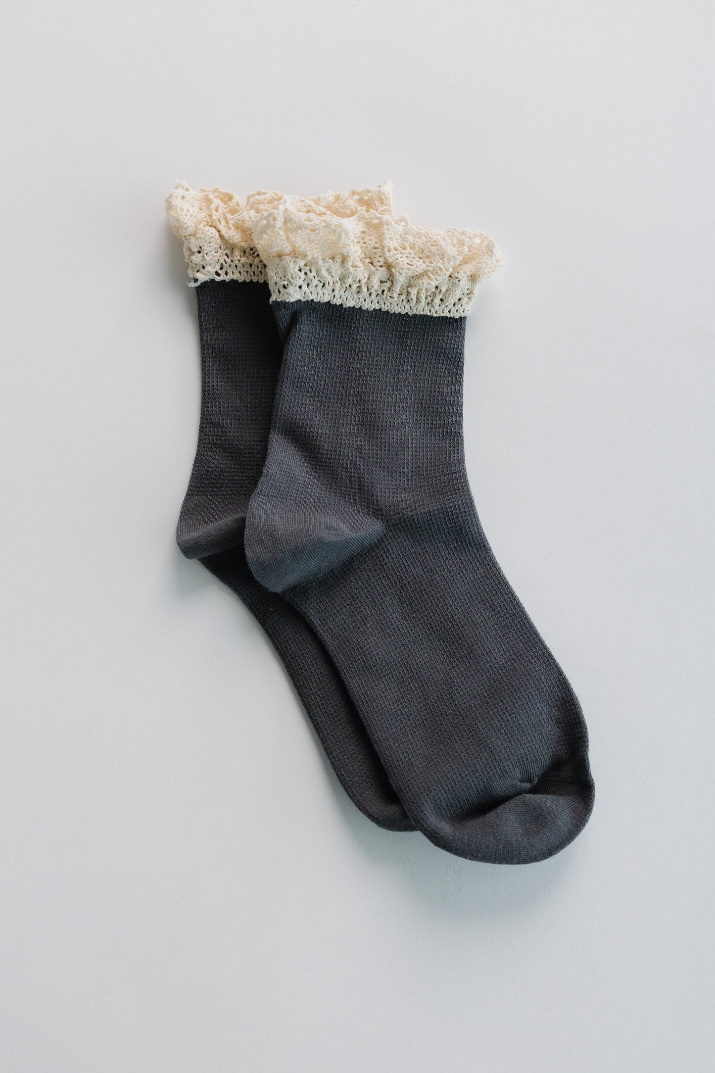Cove All About Ruffles Socks WOMEN'S SOCKS Cove Accessories Charcoal OS 